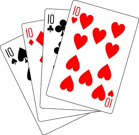 four tens poker のイラスト素材