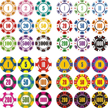 casino chipsのイラスト素材
