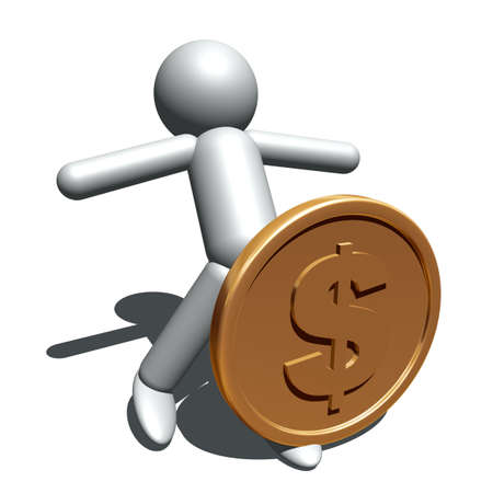 weight of moneyの写真素材