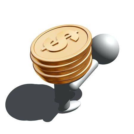 weight of moneyの写真素材