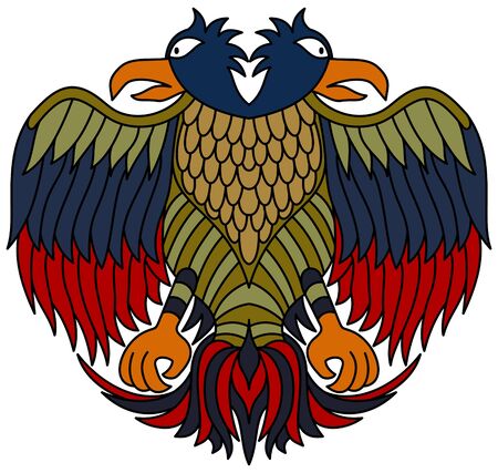 eagle with two headsのイラスト素材