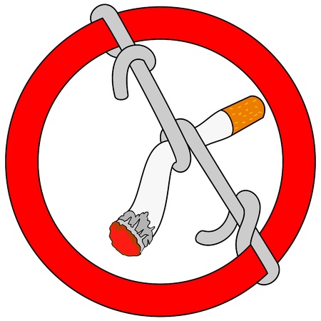 stop smoking sign のイラスト素材