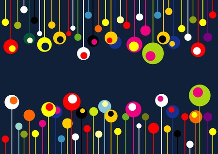 abstract background with baublesのイラスト素材