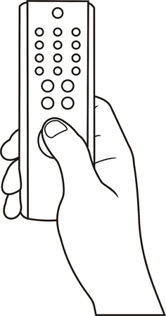 hand with remote control iconのイラスト素材