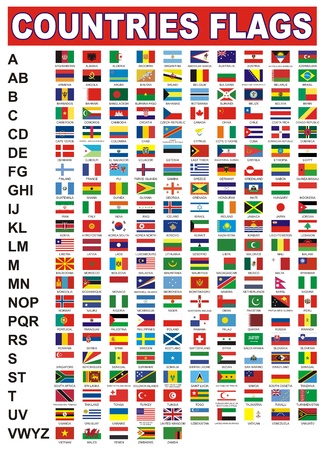 countries flagsのイラスト素材