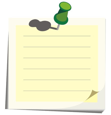 push pin and papers のイラスト素材