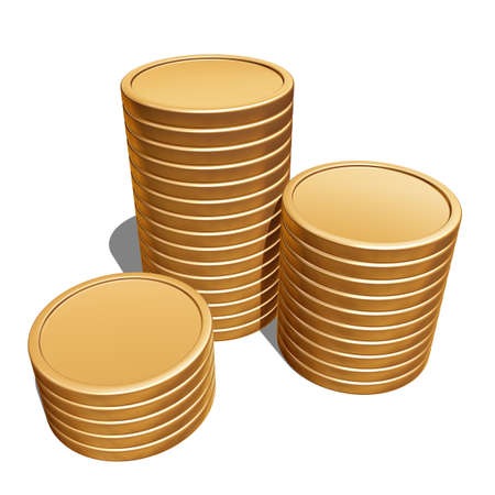 gold coinsの写真素材