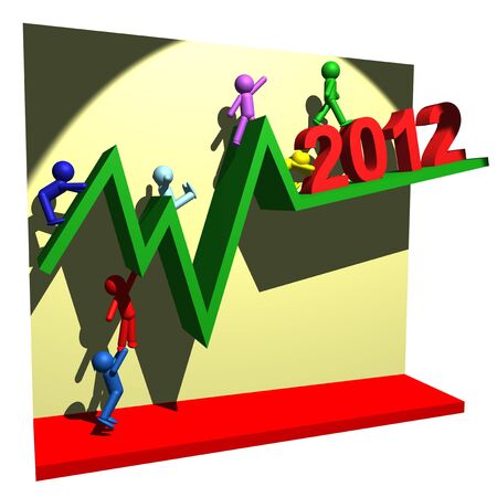 financial line of 2012の写真素材