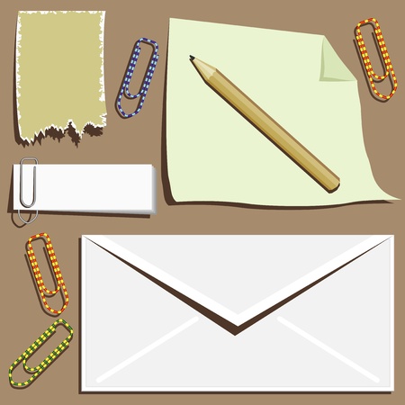 office supplies composition    のイラスト素材