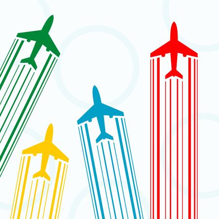 contours of airplanes with linesのイラスト素材