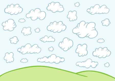 clouds and sky backgroundのイラスト素材