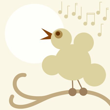 singing birdのイラスト素材