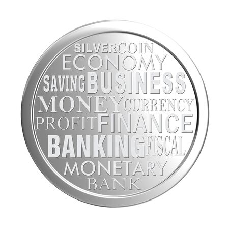 silver coinの写真素材