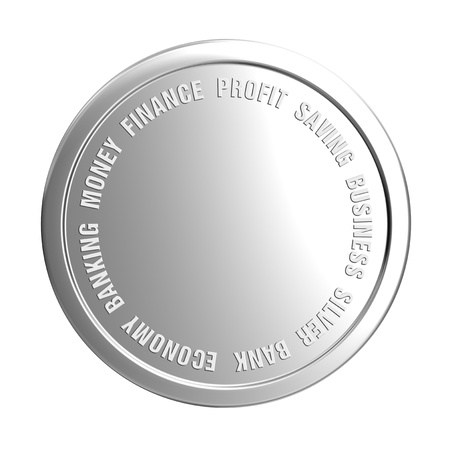 silver coinの写真素材