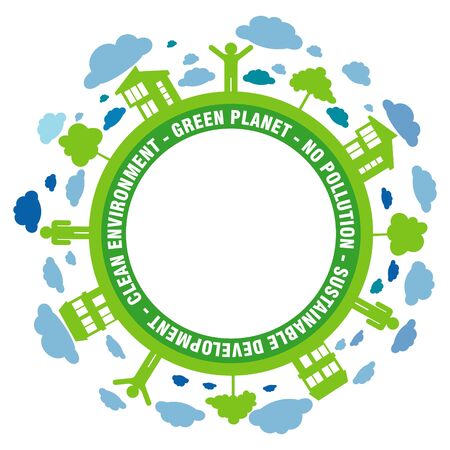 green planet backgroundのイラスト素材