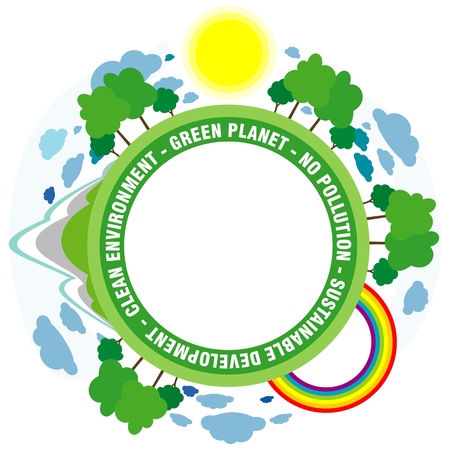 green planet backgroundのイラスト素材