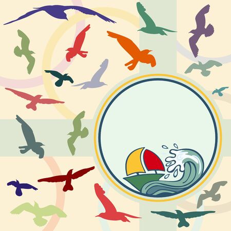 greeting card with abstract backgroundのイラスト素材