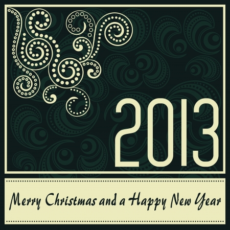 Christmas and New Year greeting cardのイラスト素材