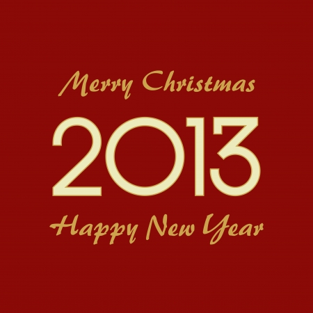 Christmas and New Year greeting cardのイラスト素材