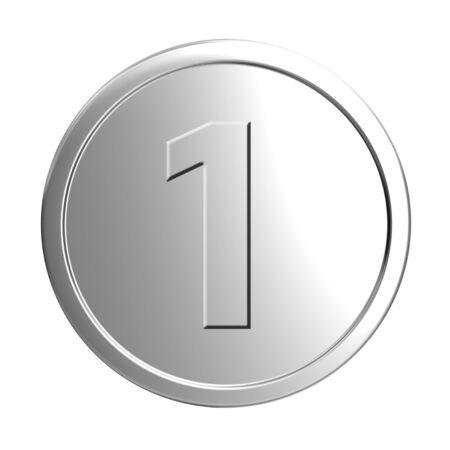 silver coinの写真素材