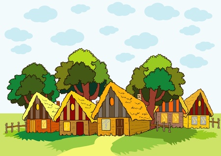village housesのイラスト素材