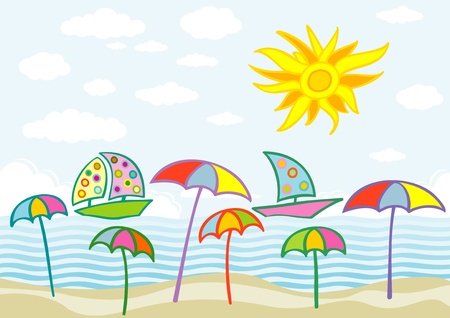 summer background のイラスト素材