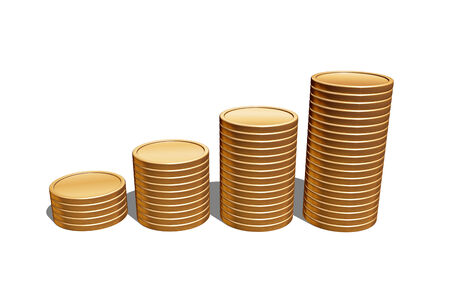 blank gold coinsの写真素材