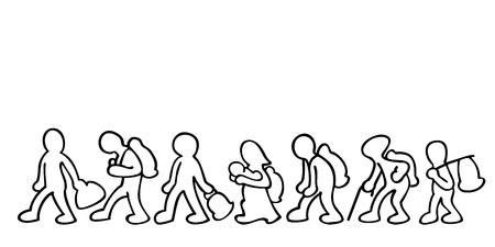 migrantsのイラスト素材