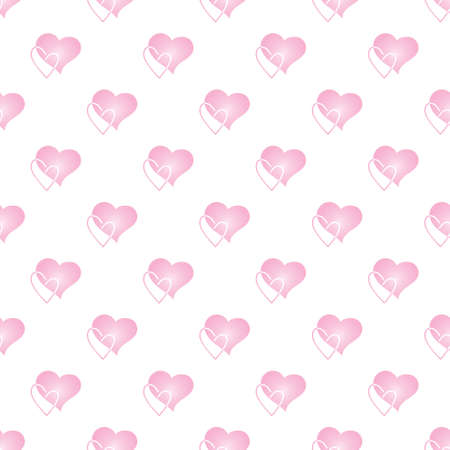 Vector simple seamless cute design in valentines of different sizes and pink for the design of background invitations and cards, to the day of lovers, weddings, engagement 0のイラスト素材