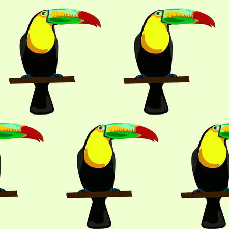 Seamless pattern made of toucansのイラスト素材