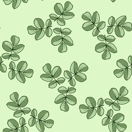 Seamless pattern made from rose leaves.のイラスト素材