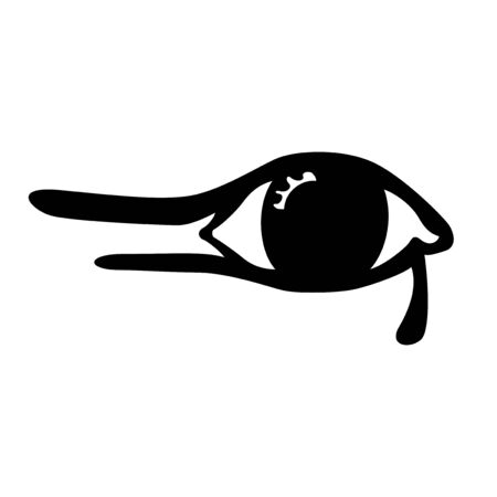 Illustration of the Egyptian eye on white backgroundのイラスト素材