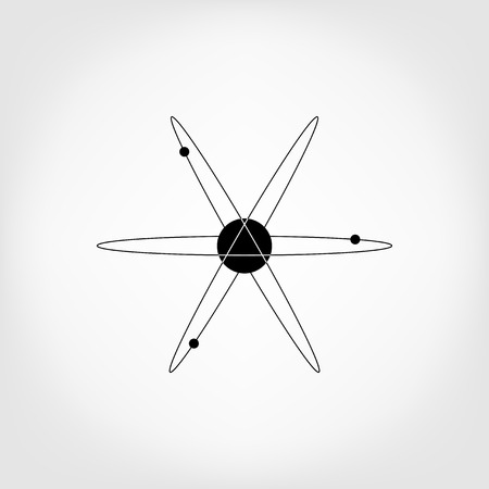 Vector atom model. Molecule Iconのイラスト素材