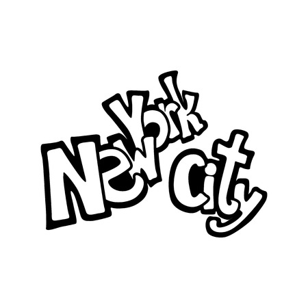 Lettering composition "New York city"のイラスト素材