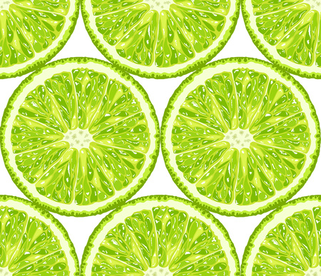 Vector seamless pattern of lime. Citrus backgroundのイラスト素材