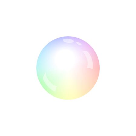 Vector illustration realistic soap bubble. Gradient bubbleのイラスト素材