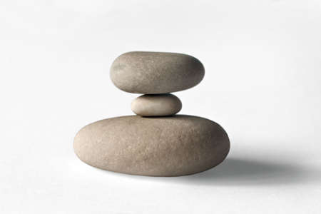 The three stones symbolize the stability and sustainability, as well as responsibility for the decisions takenの写真素材