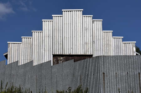 Warehouse building in the rural areas of the profile of ironの写真素材