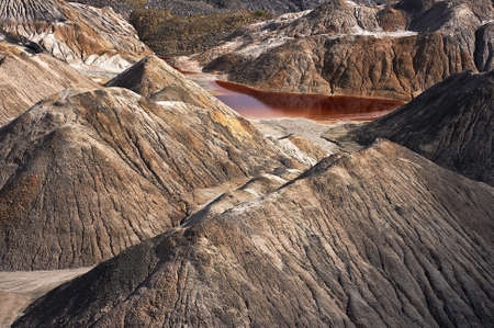 The old clay quarry refractory clays in the vicinity of Yekaterinburgの写真素材