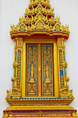 Thai temple windowの写真素材