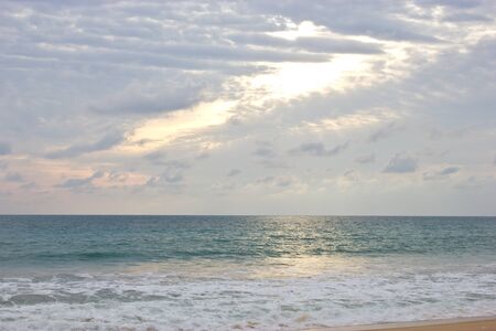 sunset at Thaimuang beachの写真素材