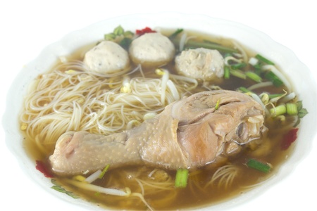 Chicken Noodle calves, Thai Foodの写真素材