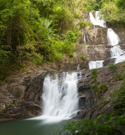 Lampi water fall in Thailandの写真素材