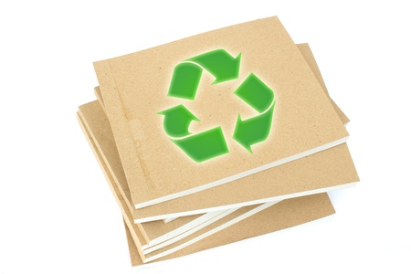 brown cover notebook recycle paperの写真素材
