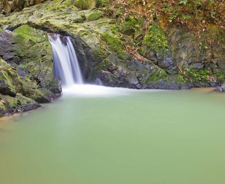 Raman waterfall in Phangnga, Thailandの写真素材