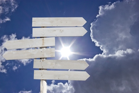 Signs on the skyの写真素材