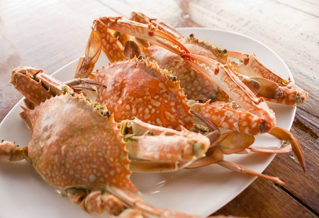 Steamed crabsの写真素材