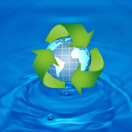 Protect the World from pollution by reduce reuse and recycleの写真素材
