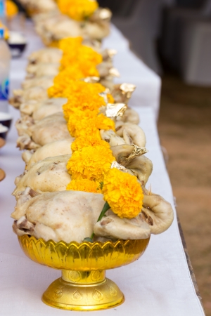 Chickens for sacrificeの写真素材