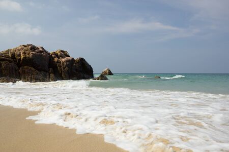 The beach are rocky in Phangnga, Thailandの写真素材